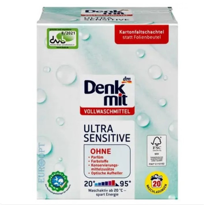 DenkMit Ultra Sensetive порошок белого белья 1,35kg