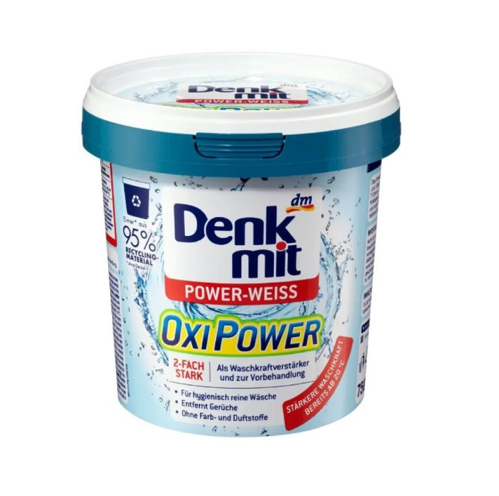 Порошок пятновыводящий Denkmit Oxi Power для белого белья 750г