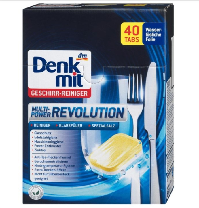 Таблетки для посудомоечной машины Denkmit Revolution 40ш