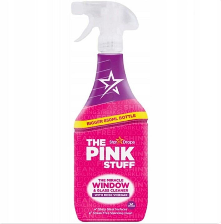 Средство для мытья окон The Pink Stuff Window с розовым уксусом, 750 мл