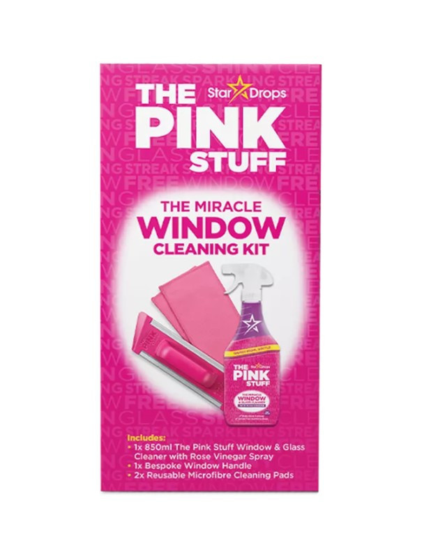 Pink Stuff набор д/мойки окон (салфетка+щетка+жидкость)