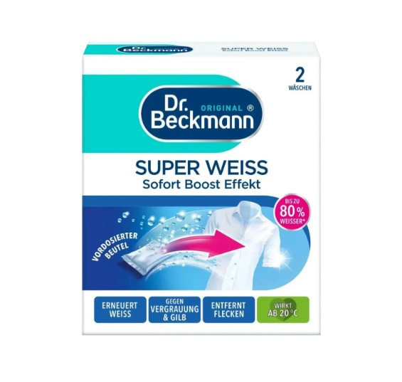 Dr.Beckmann Super Weiss отбеливающие пакетики 2x40g