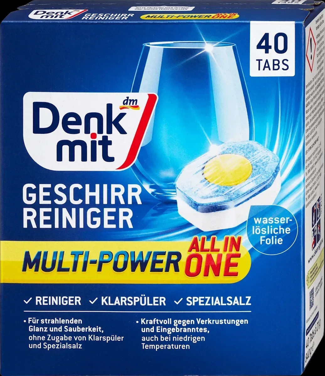 Таблетки для посудомийної машини Denkmit Multi-Power 12 in1 40шт